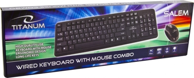 Titanum tastatur og mus USB-sæt Salem