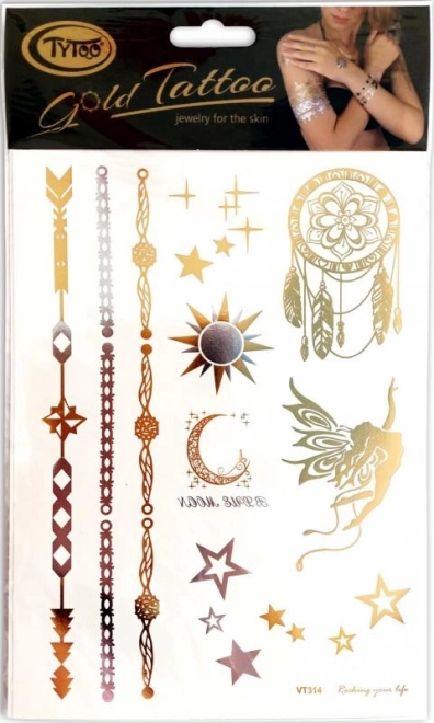 TyToo Gyldne tatoveringer - armbånd – Variant 1