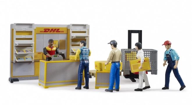 Bruder BWORLD Pakke Butik DHL med tilbehør