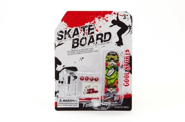 Fingerskru skateboard med tilbehør - 10 cm