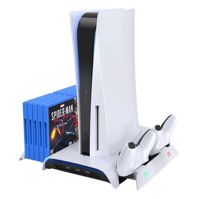 Kølestation PS5 og oplader til to controllere Kiwi Home PB01 Hvid