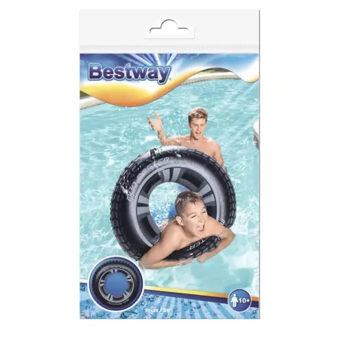 Bestway oppustelig svømmebadering med dækdesign