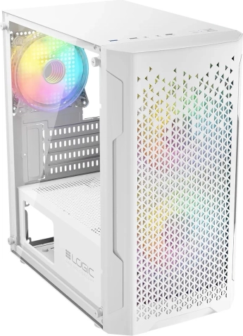 Computer kabinet LOGIC Aramis ARGB Mini hvid