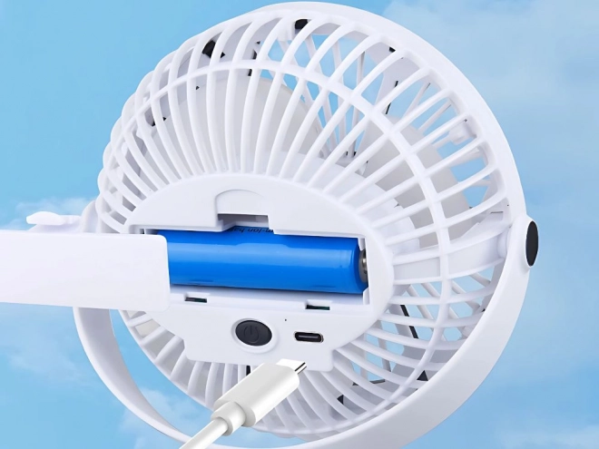 Bordventilator med LED lys og klip