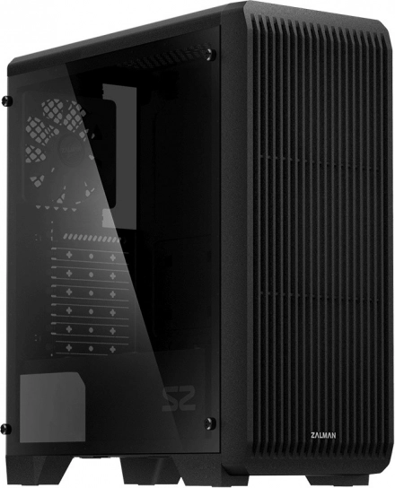 ATX Mid Tower-computerkabinet med glas og 3 blæsere