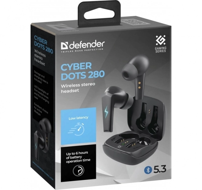 Trådløse hovedtelefoner CyberDots 280 gaming sort