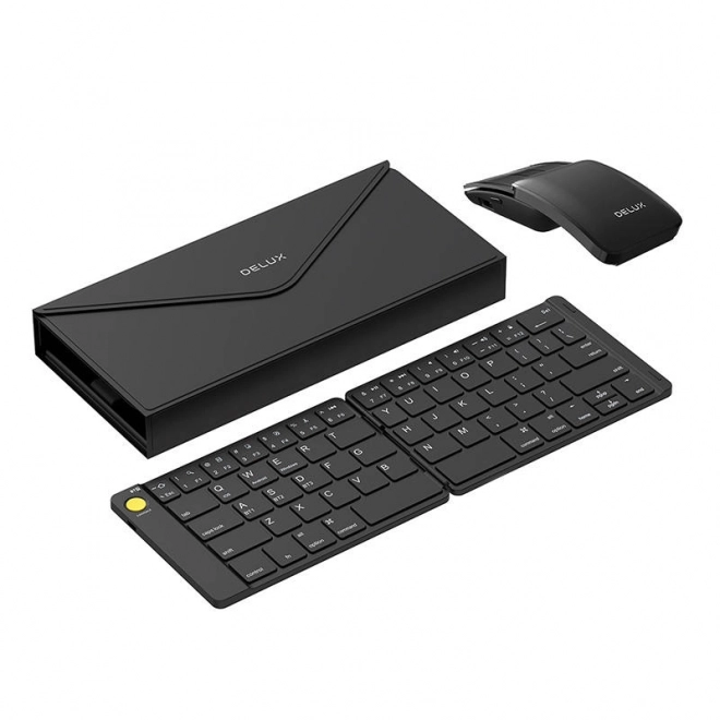 Sæt med trådløst foldbart tastatur Delux KF10 og mus MF10PR