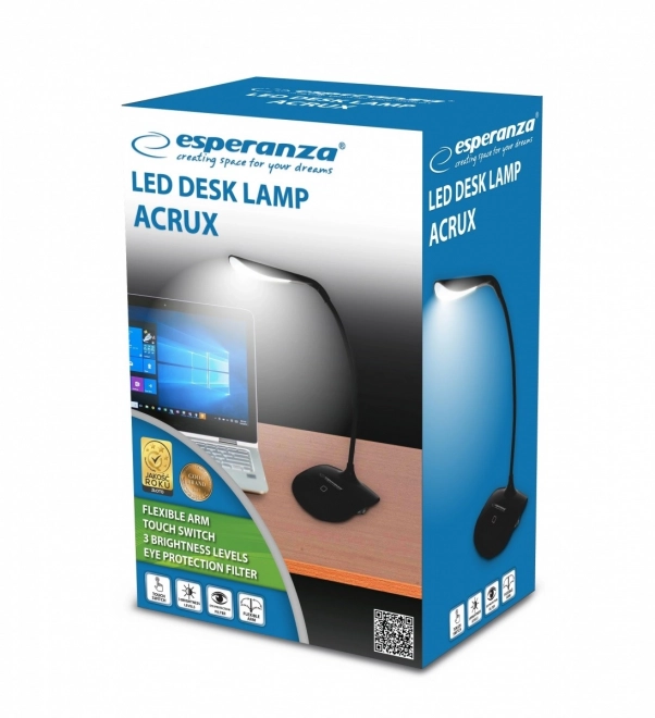 Acrux sort bordlampe