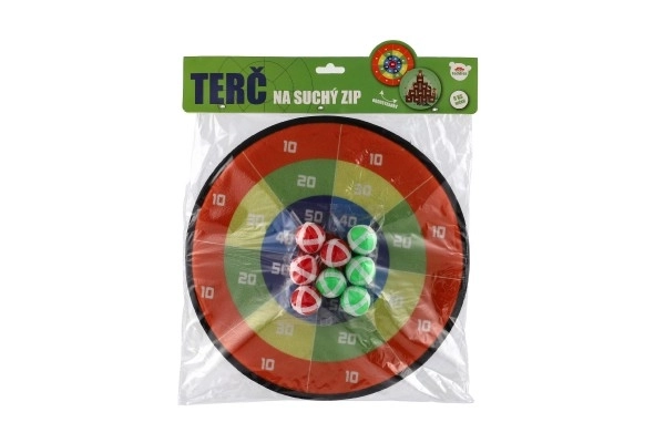 Dobbelt-sidet mål med velcro og bolde 34 cm