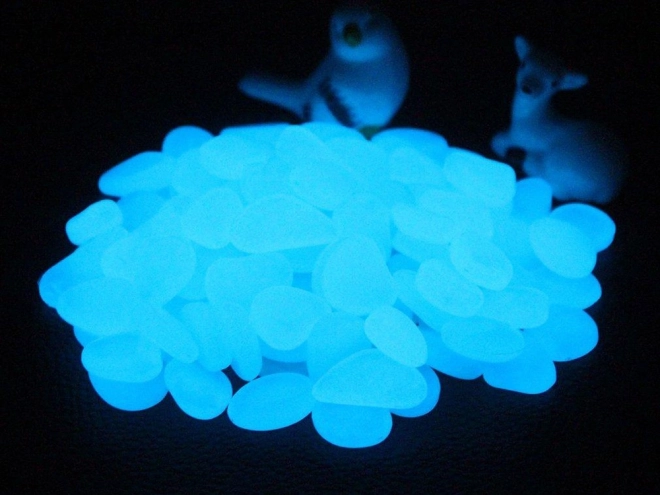 Fluorescerende lysende småsten til haven og hjemmet