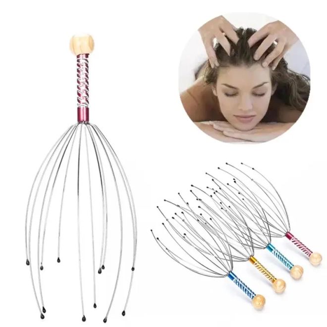 Ayurvedisk massager til hovedbund for afslapning