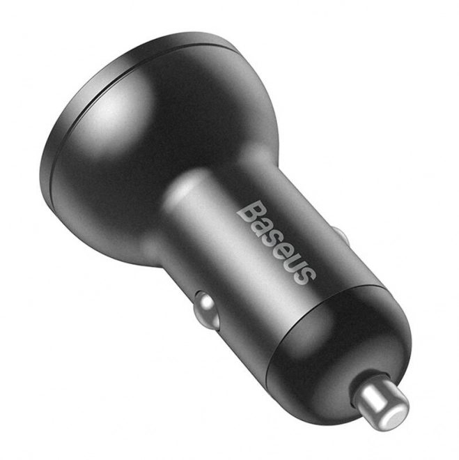 Baseus biloplader med skærm 2x USB