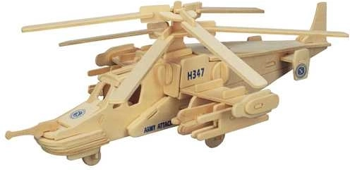 Træ 3D puslespil Helikopter