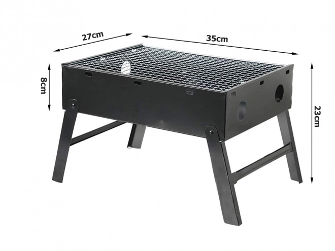 Bærbar sammenklappelig kulgrill til camping og BBQ