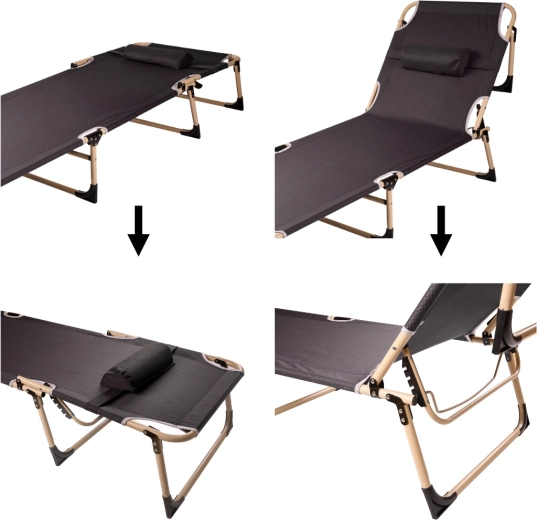 Ryglæn med 4 positioner og pude for maksimal komfort