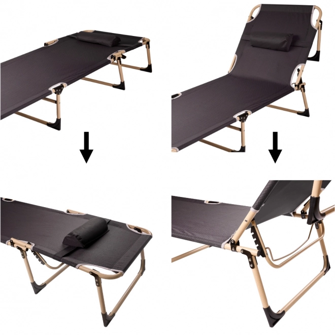 Sammenklappelig campingfelt seng Canada 193 cm mørkegrå