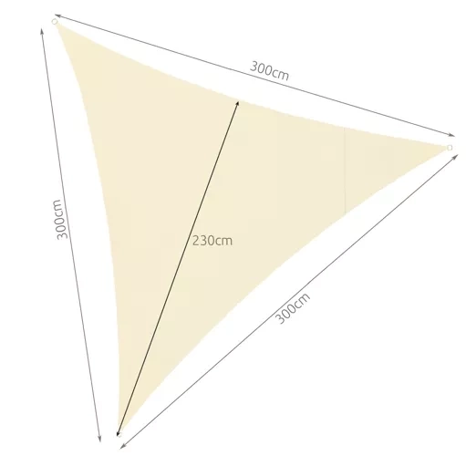 Gardlov 3x3x3 beige solsejl 23146