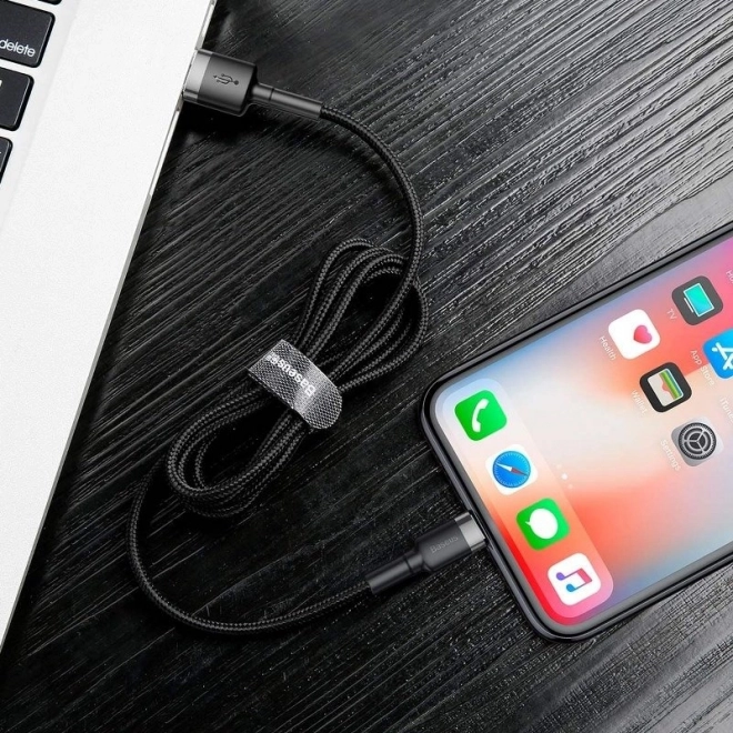 Baseus Cafule USB Lightning-kabel 2A 3m (Sort Grå)