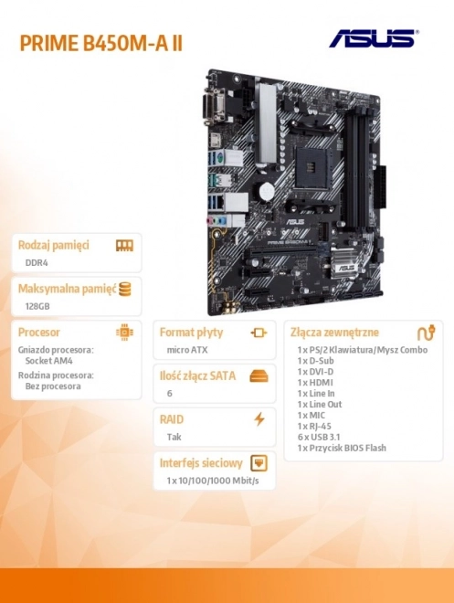 ASUS Prime B450M-A II bundkort