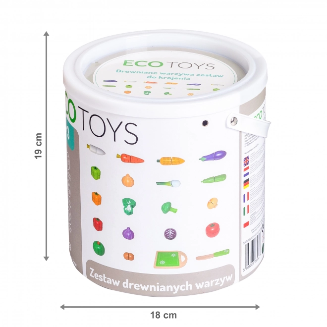 Trægrøntsager til skæring Ecotoys 20 stk