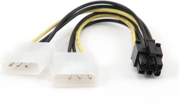 Strømfordeler 2x Molex til 6-pin til grafikkort BTX