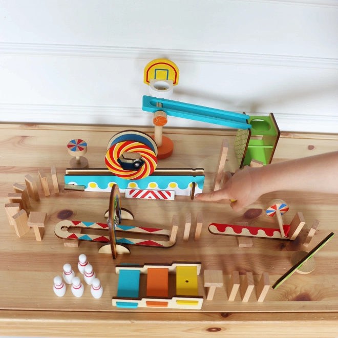 Træ klodser domino / domino puslespil Tooky Toy