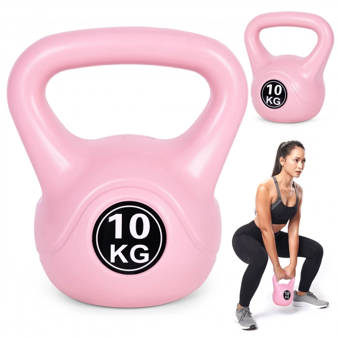 Kettlebell til træning lyserød - 10kg