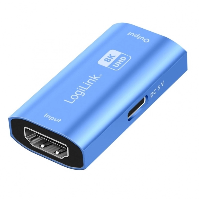 Repeater HDMI 8K/60HZ HDCP2.3, blå aluminium