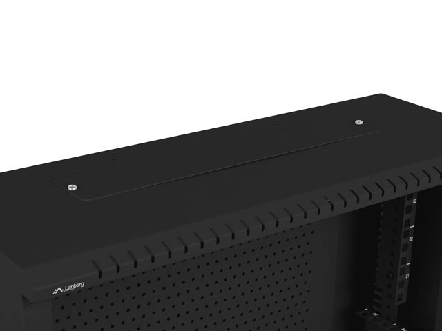 Vægmonteret rackskab 19 tommer 4U+3U 540x200 lav profil sort