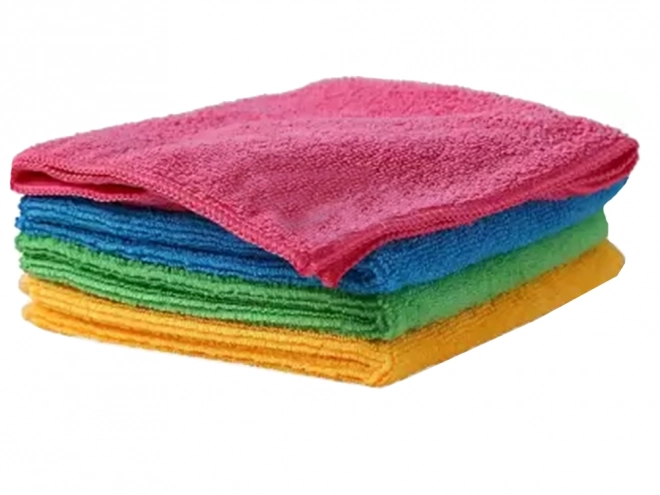 Rengøringsklude af mikrofiber, sæt med 4 stykker