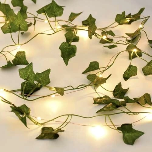 Kunstig efeu med LED-belysning