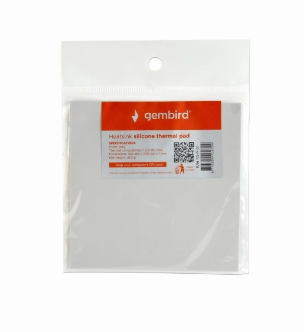 Silikone termisk pude 100 x 100 x 1 mm