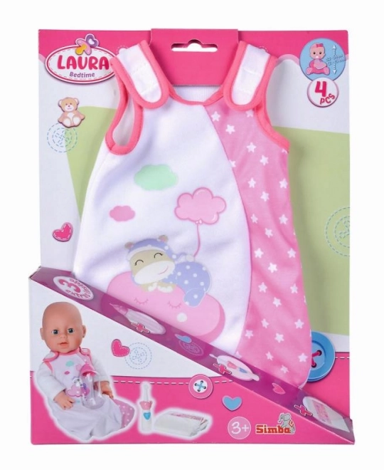 Sæt til at sove til dukken Laura