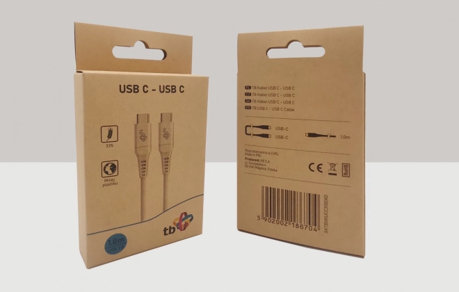 Økologisk USB-C til USB-C kabel 1m