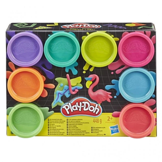 Play-Doh neonsæt modelervoks 8-pak