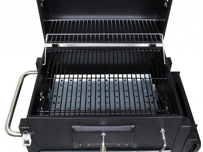 Havegrill til Trækul med To Riste og Termometer