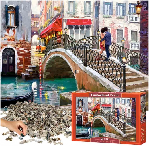 Puslespil 2000 brikker Venedig-bro