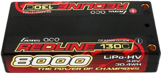 LiPo-batteri Gens Ace Redline 8000mAh 3,8V 130C