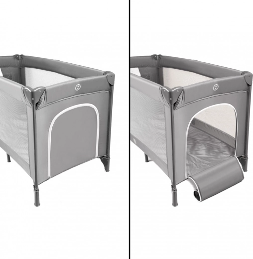 Åndbare sider og sideindgang med lynlås