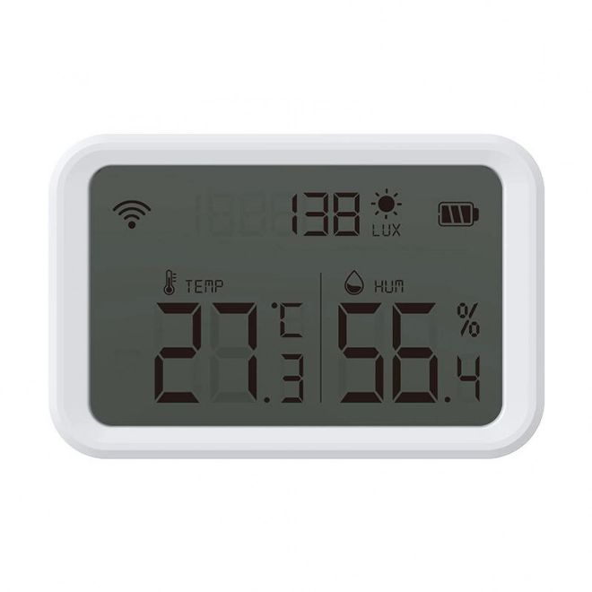 Temperatur- og fugtighedssensor med display og Wi-Fi-tilslutning