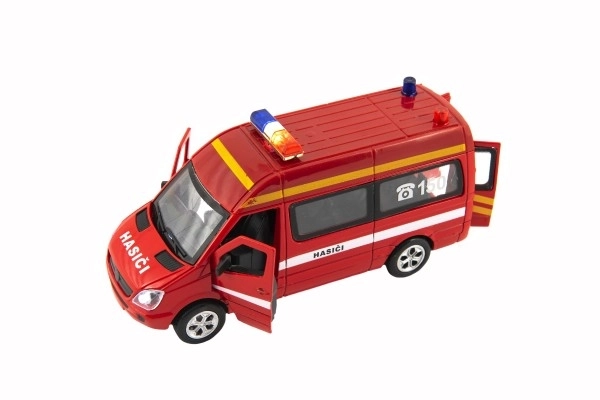 Brandbil med lys 15 cm