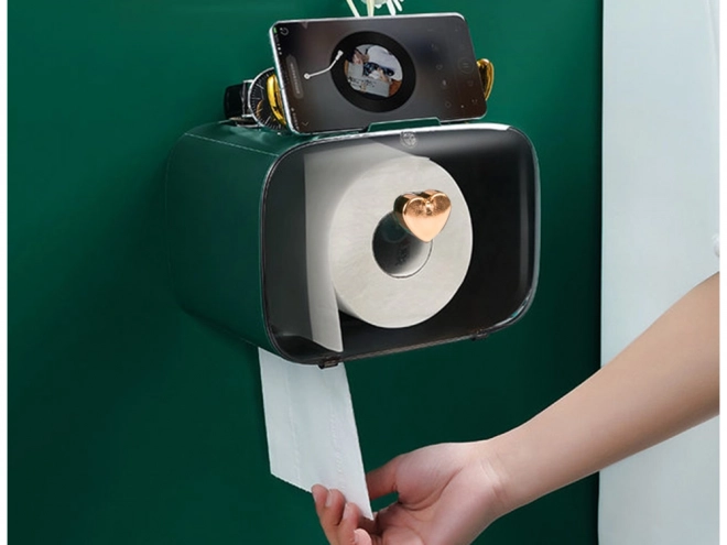 Organisator til toiletpapir med holder til telefon