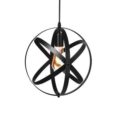 Hængende lampe Loft, Industriel - kugle, sort