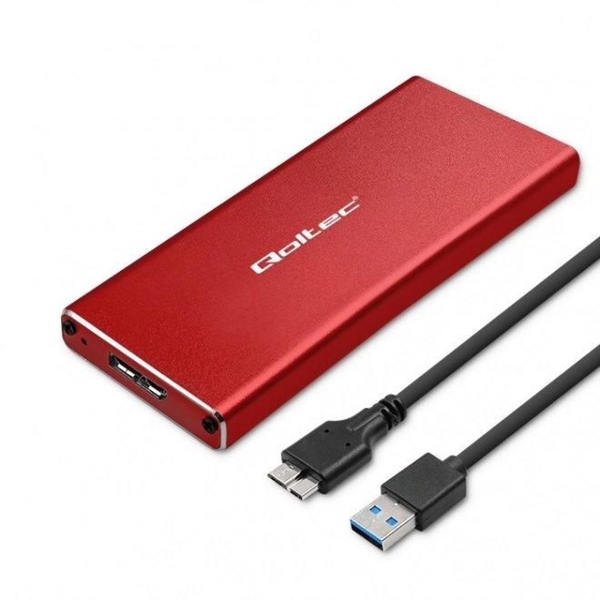 Skab | Slot til M.2 SSD disk | SATA | NGFF | USB 3.0 | Superspeed 5 Gb/s | 2TB | Rød farve