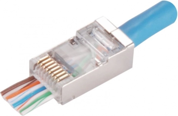 Gennemføringsskærmet RJ45-stik kat. 5e (pakke 100 stk)