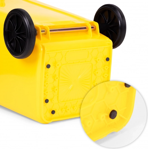 Gummihjul på metalaksel