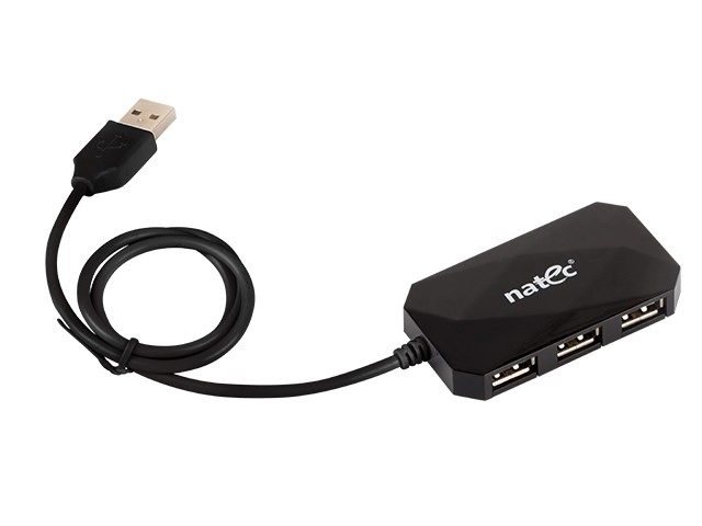 USB-hub 4 porte LOCUST USB 2.0 sort