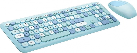 Sæt med trådløst tastatur og mus MOFII blå