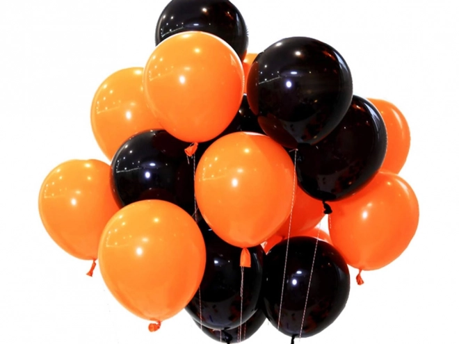 Halloween balloner sorte og orange 20 stk