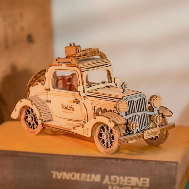 Vintage Automobil - moderne 3D træpuslespil